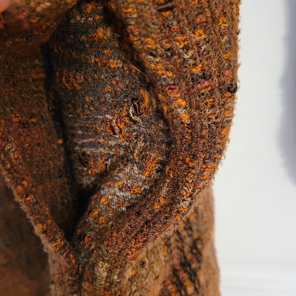 Arlene Wohl Womens Handwoven Open Front Jacket Cardigan Fiber Artist - Picture 4 of 12